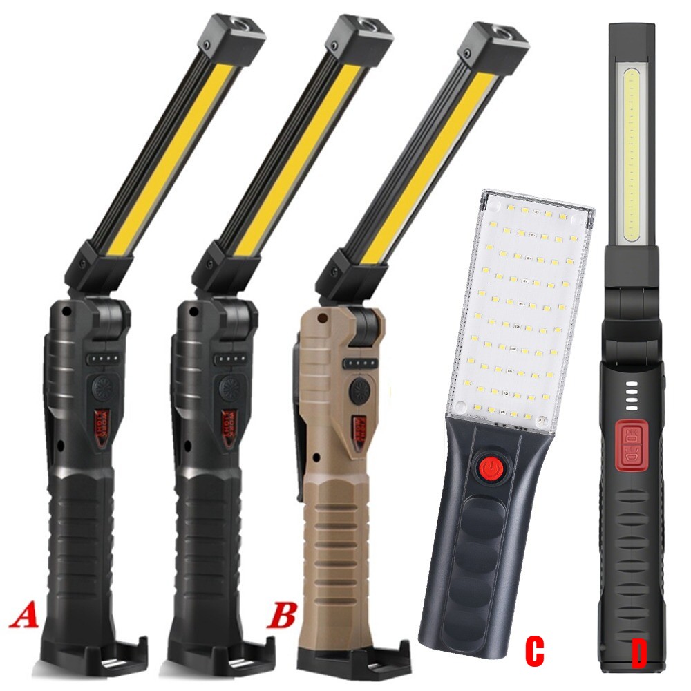 Rechargeable LED COB Work Light Mechanic Flashlight Lamp Magnetic Base Bright