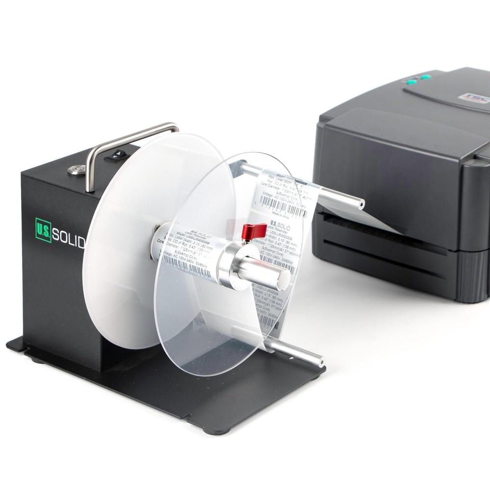 U.S. Solid Automatic Label Rewinder for Color Inkjet Printers 4.72 in Width