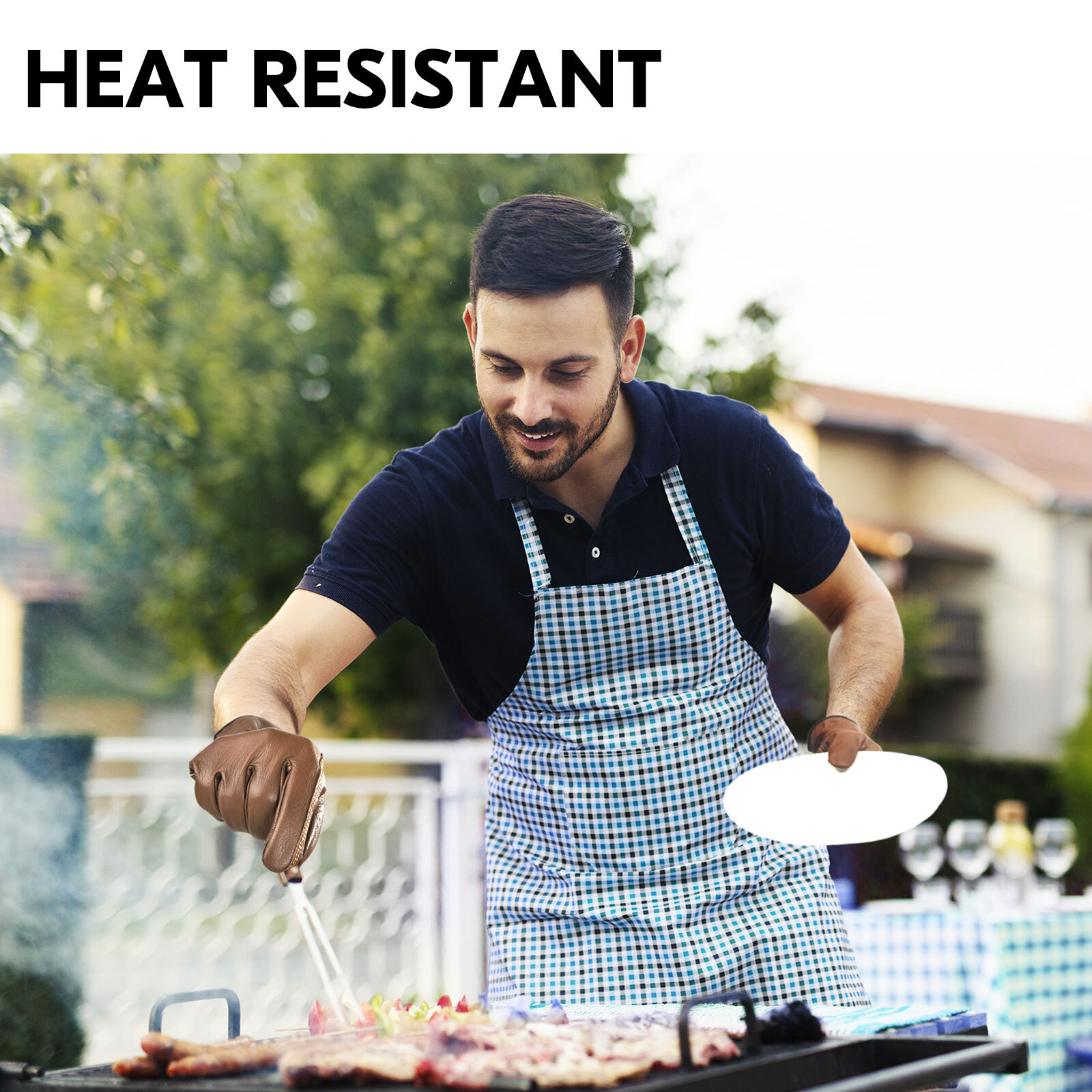 Vgo 1Pair Unlined Cow Leather Work Glove ,Water Resitant Palm Patched (CA9597WP)