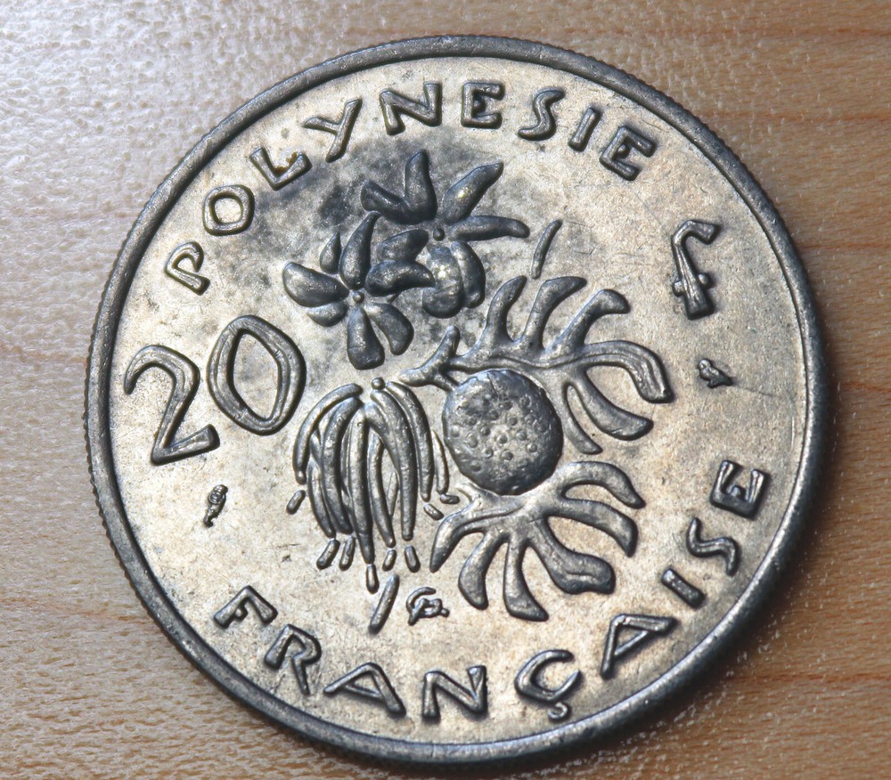 1967 French Polynesia 20 Francs