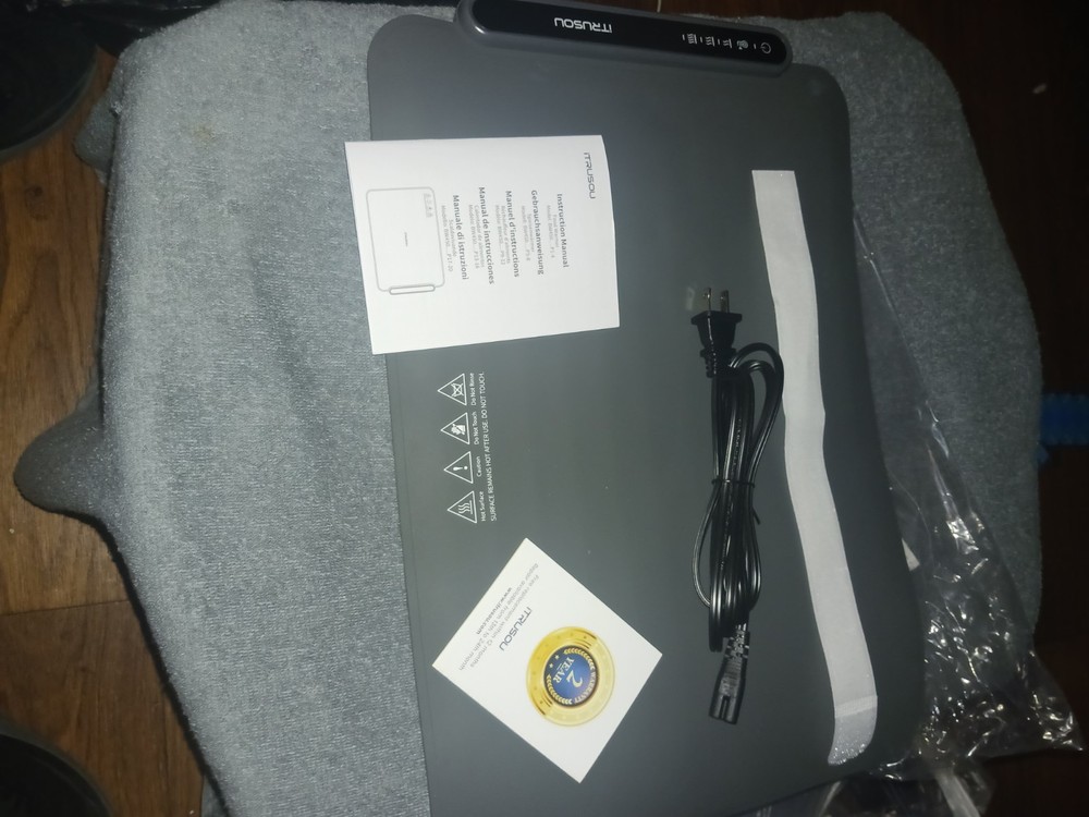 iTRUSOU Electric Warming Tray BW450- Full Surface Heating, Rollable- Gray