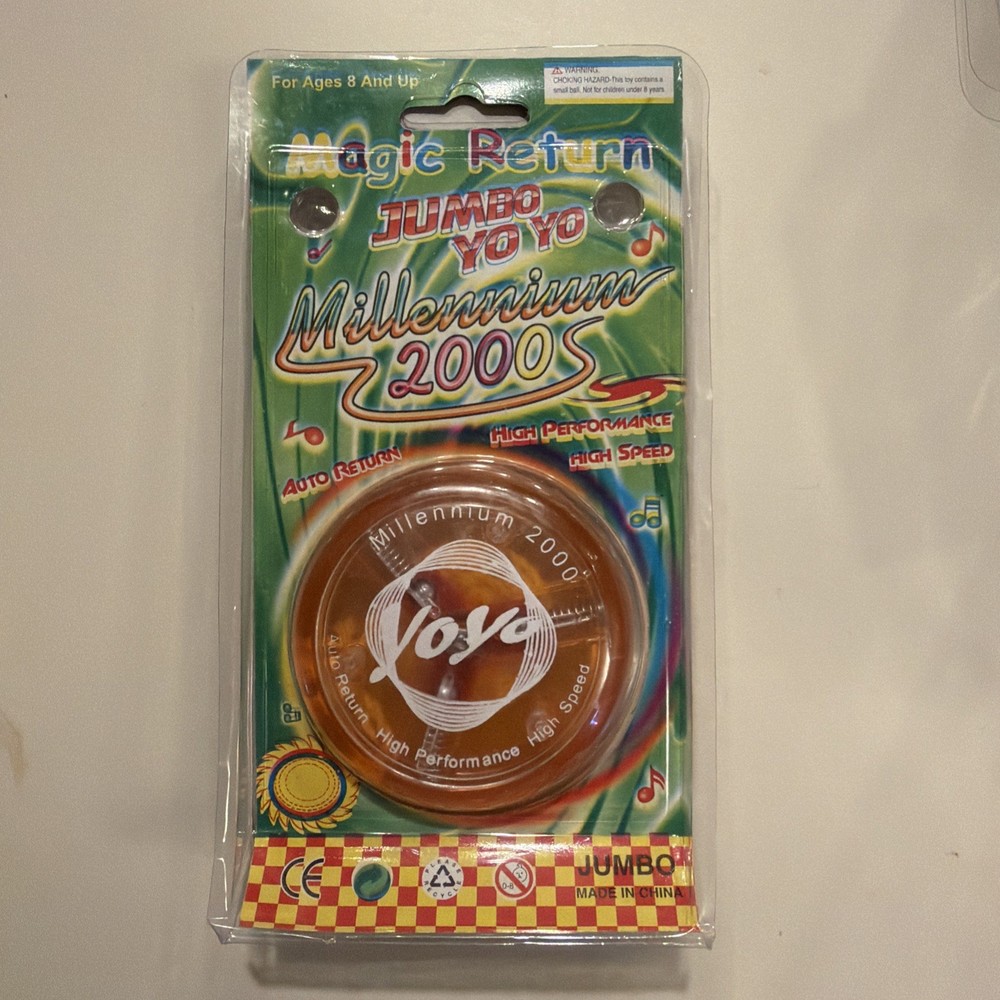 Millennium 2000 Spring Loaded High Performance Orange Yo-Yo - Jumbo Magic Return
