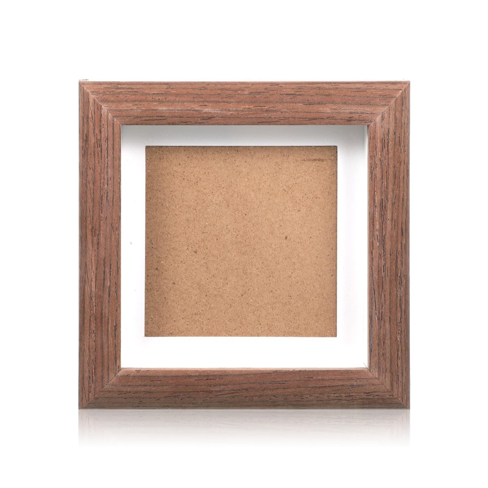 3.5x3.5 Shadow Box Picture Frame, Small Shadow Box Solid Wood Picture Frame S...