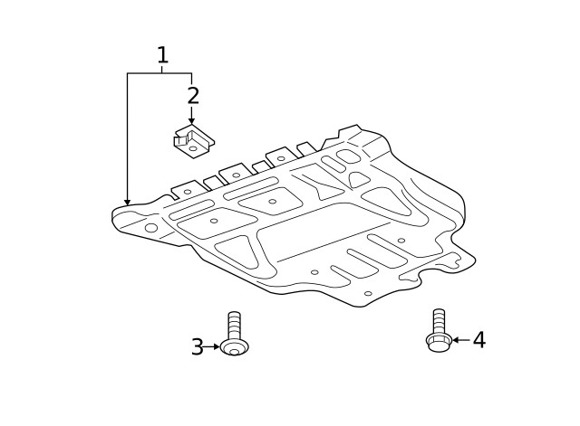 Genuine Audi Lower Shield 5QF-825-235-C
