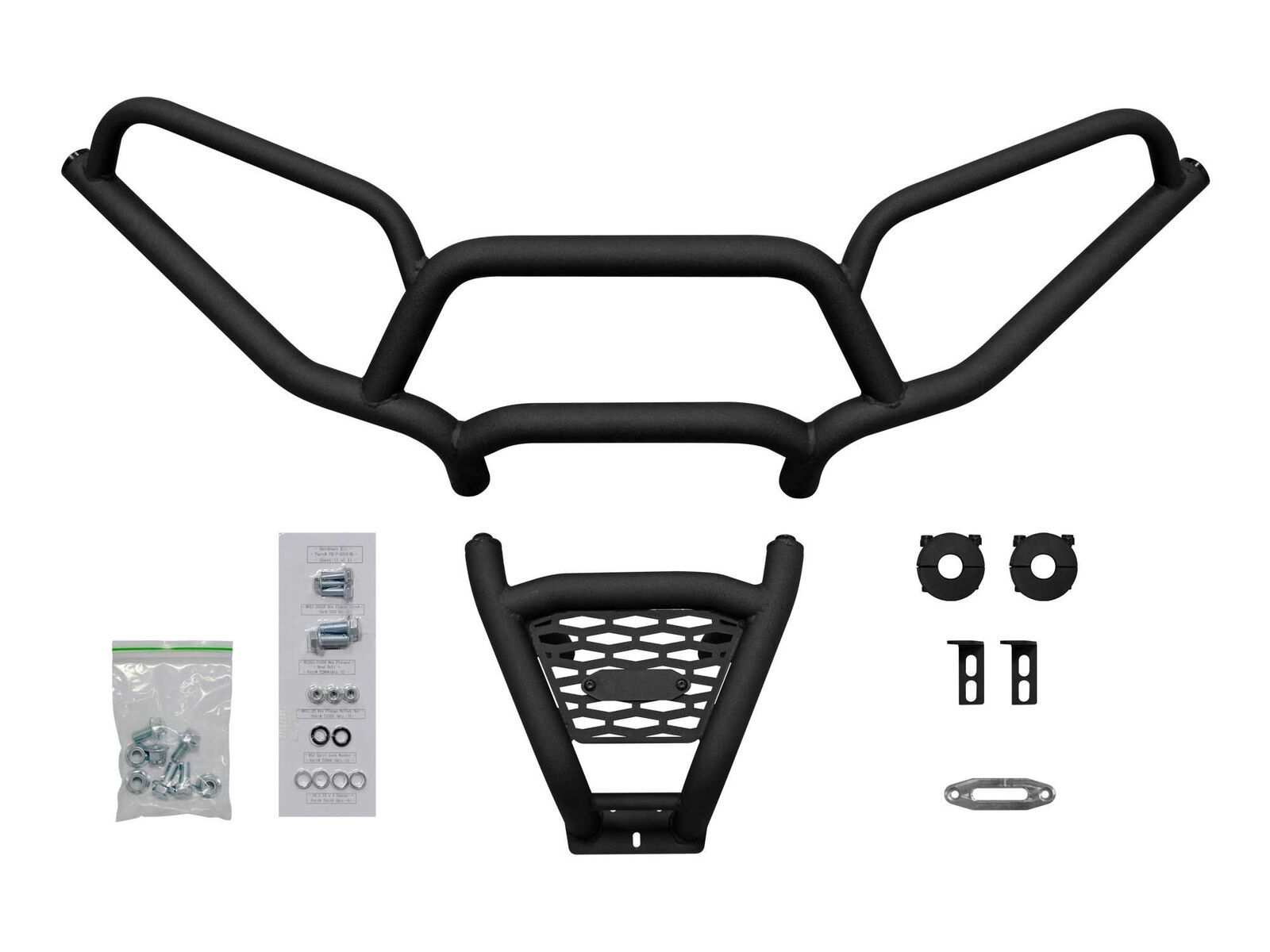 SuperATV Heavy Duty Orange Front Bumper for Polaris General/See Fitment