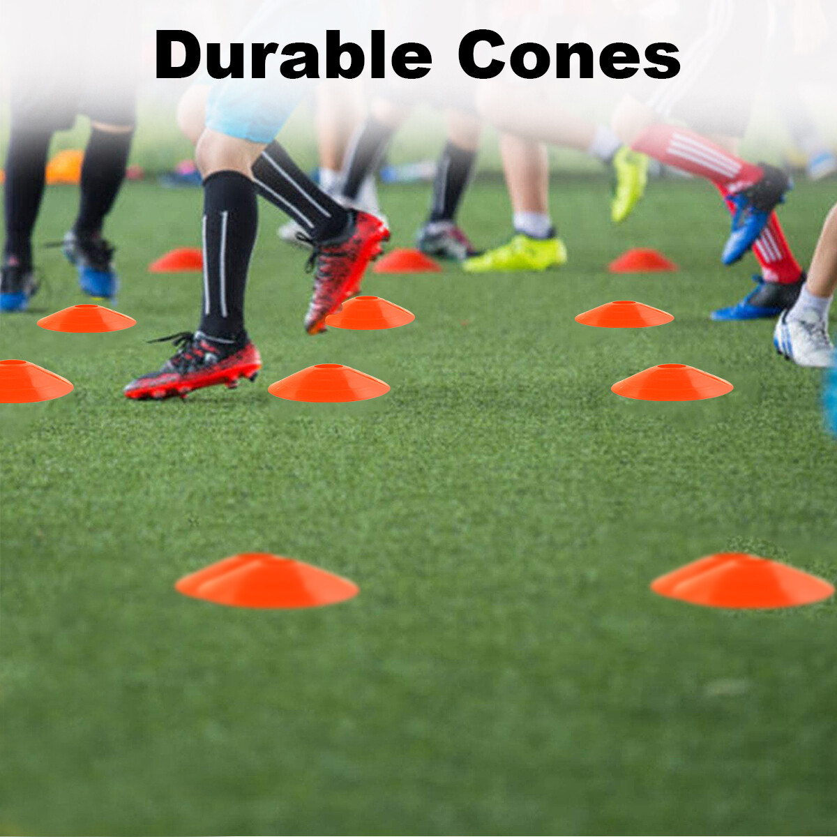 60Pcs Disc Soccer Cones Football Training Field Marking Cross Sports Aids Orange