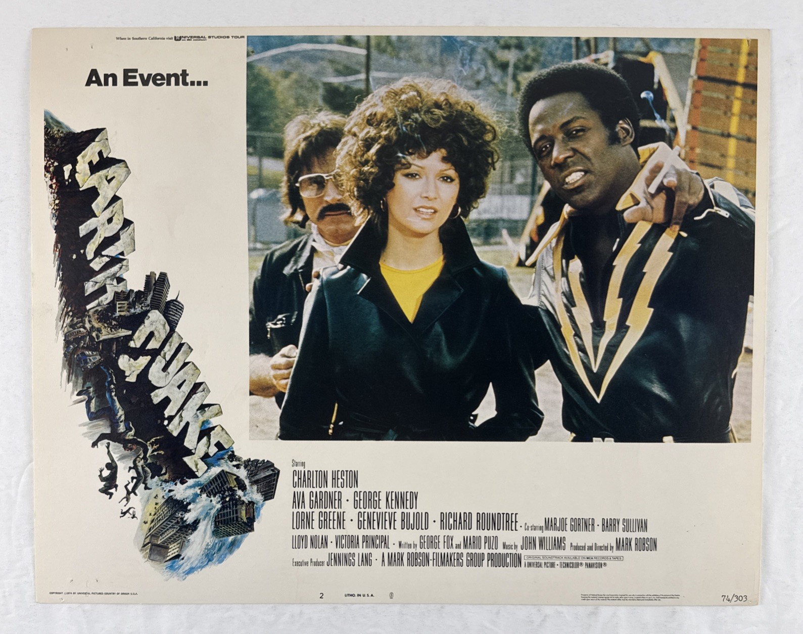 EARTHQUAKE Lobby Card Set of 8 (VeryFine-) 1974 Disaster Movie Poster 28414