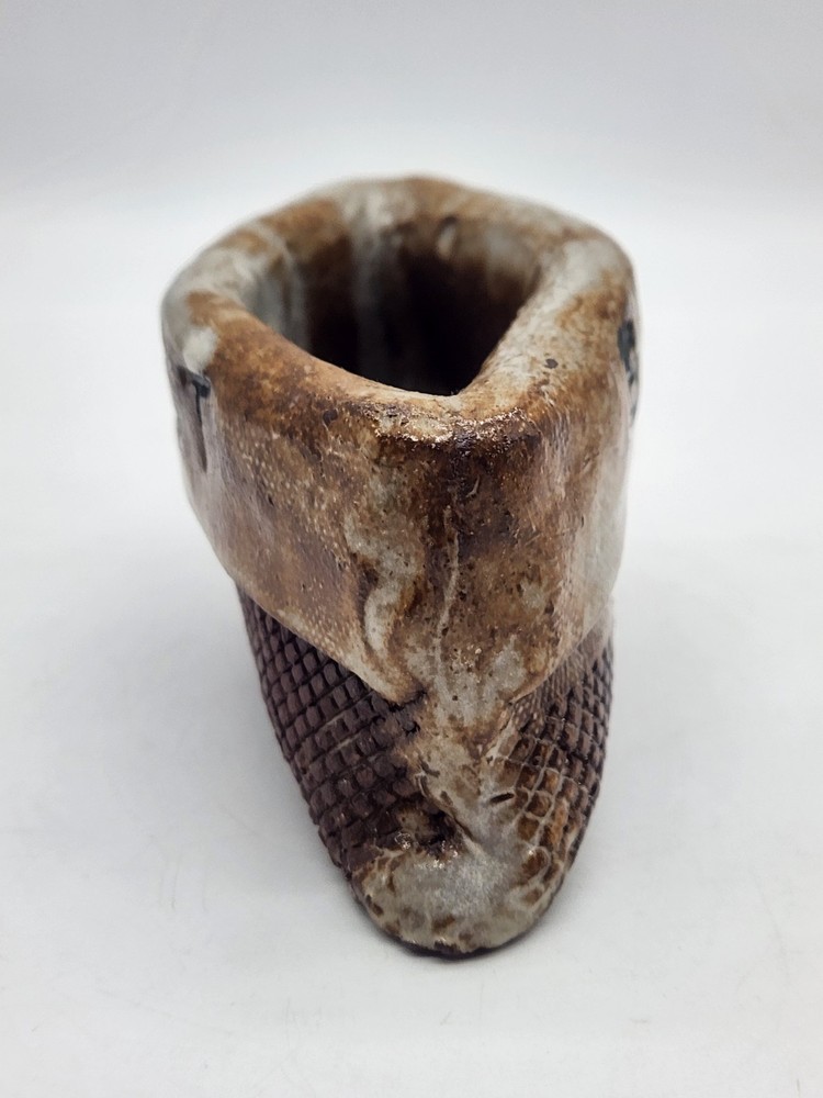Studio Art Pottery Burlap Sack Salt Cellar
