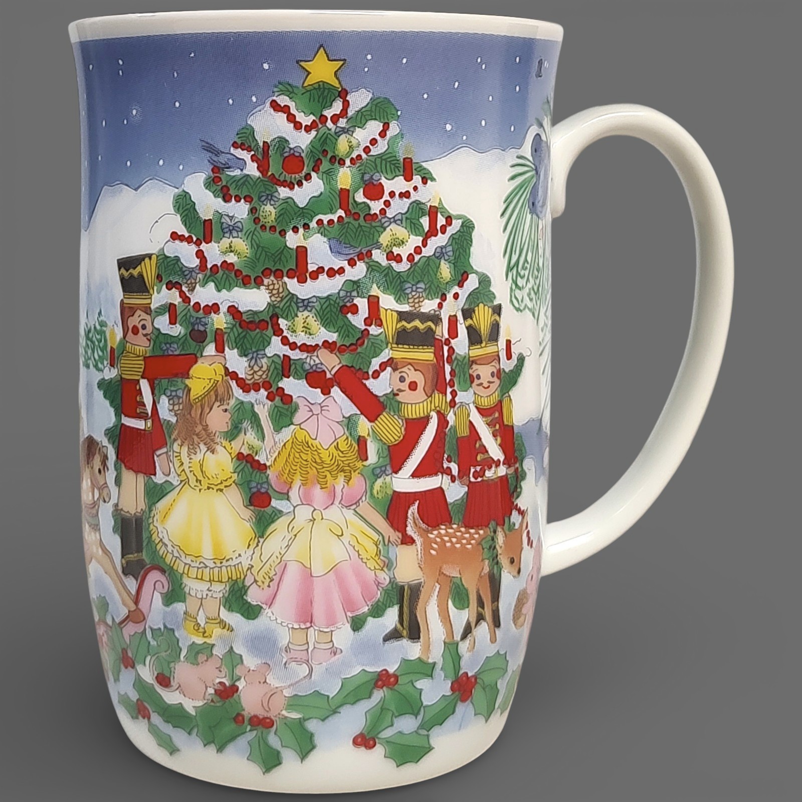 Set of 2 Tavistock Otagiri Christmas Ceramic Mugs 4" Japan