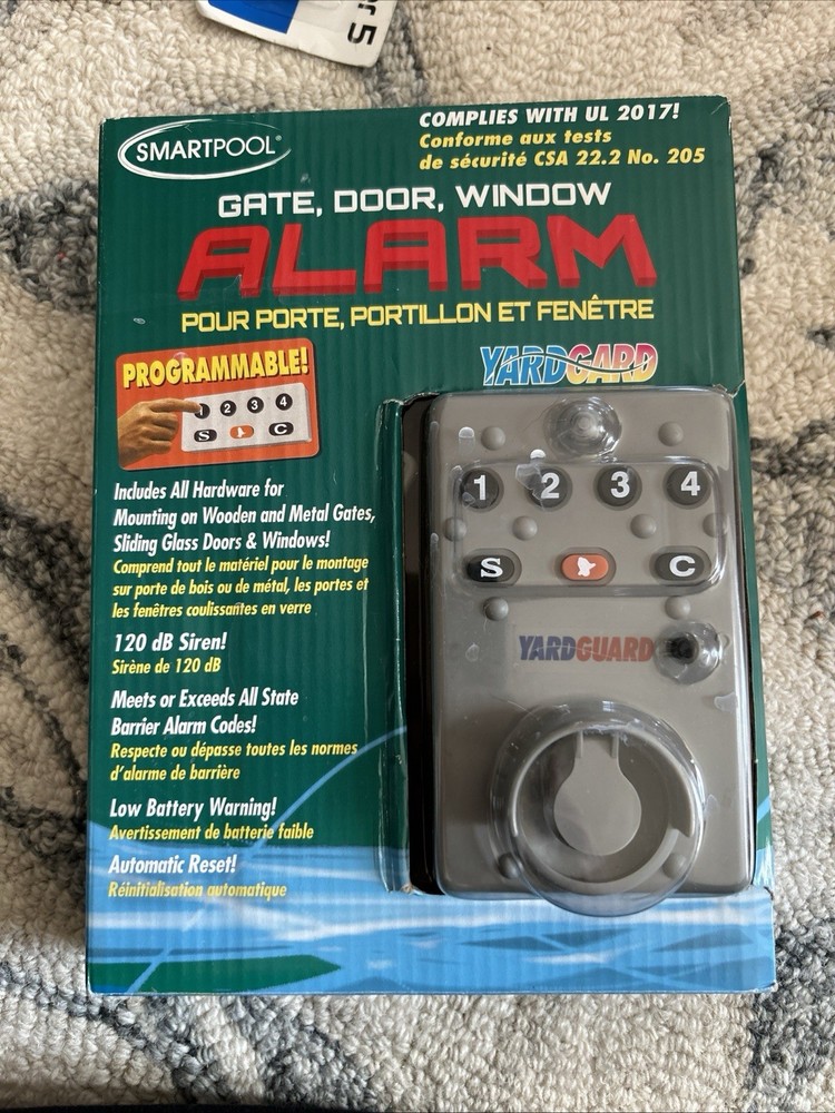 SmartPool YG18 Yard Guard Programable Gate Alarm, Doors Windows Pools Fences