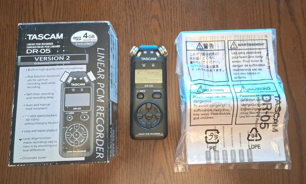 TASCAM DR-05 Version 2 Linear PCM Recorder Stereo Handheld