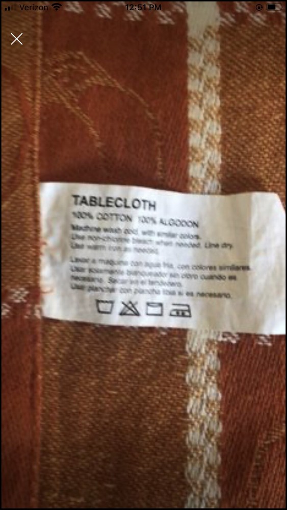 Fall Pumpkin Cotton Rectangular Woven Tablecloth 96” x 58”