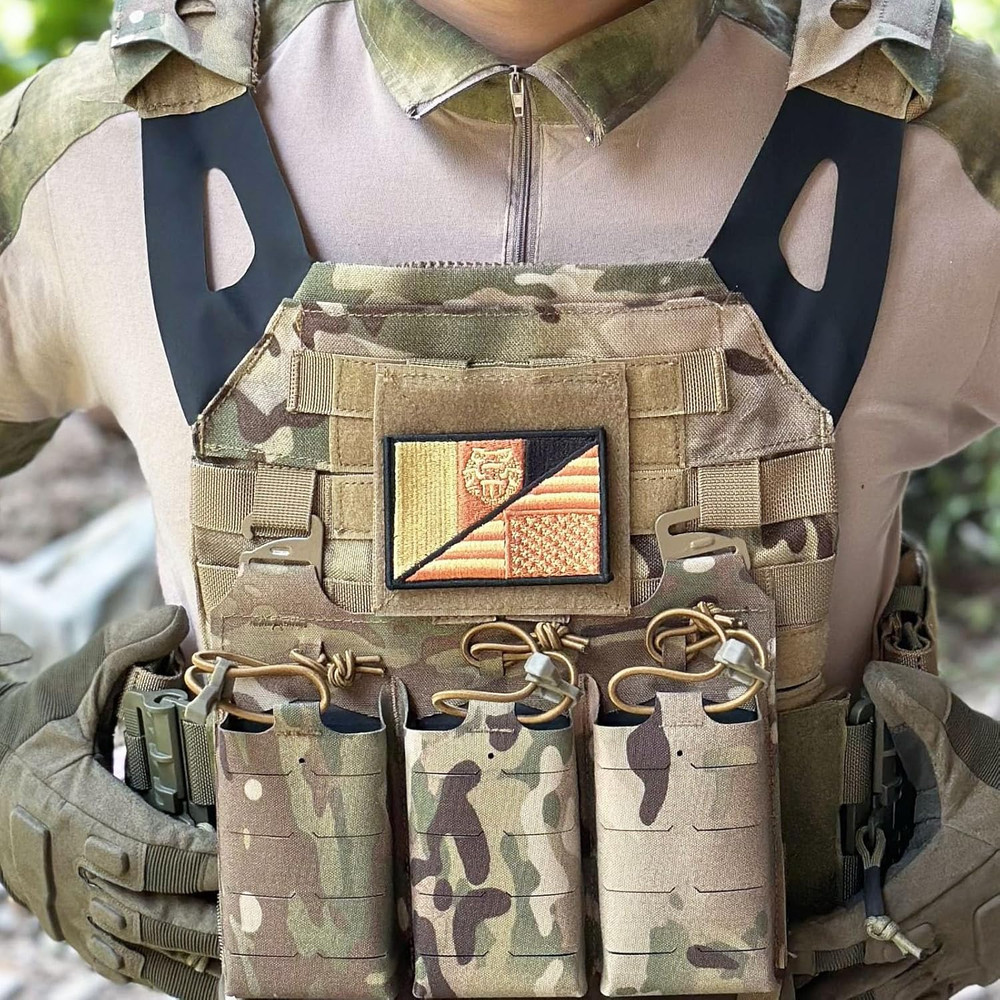 Molle Patch Panel,Hook&Loop Adapter Panel for Patch Badges,Tactical Molle Hook