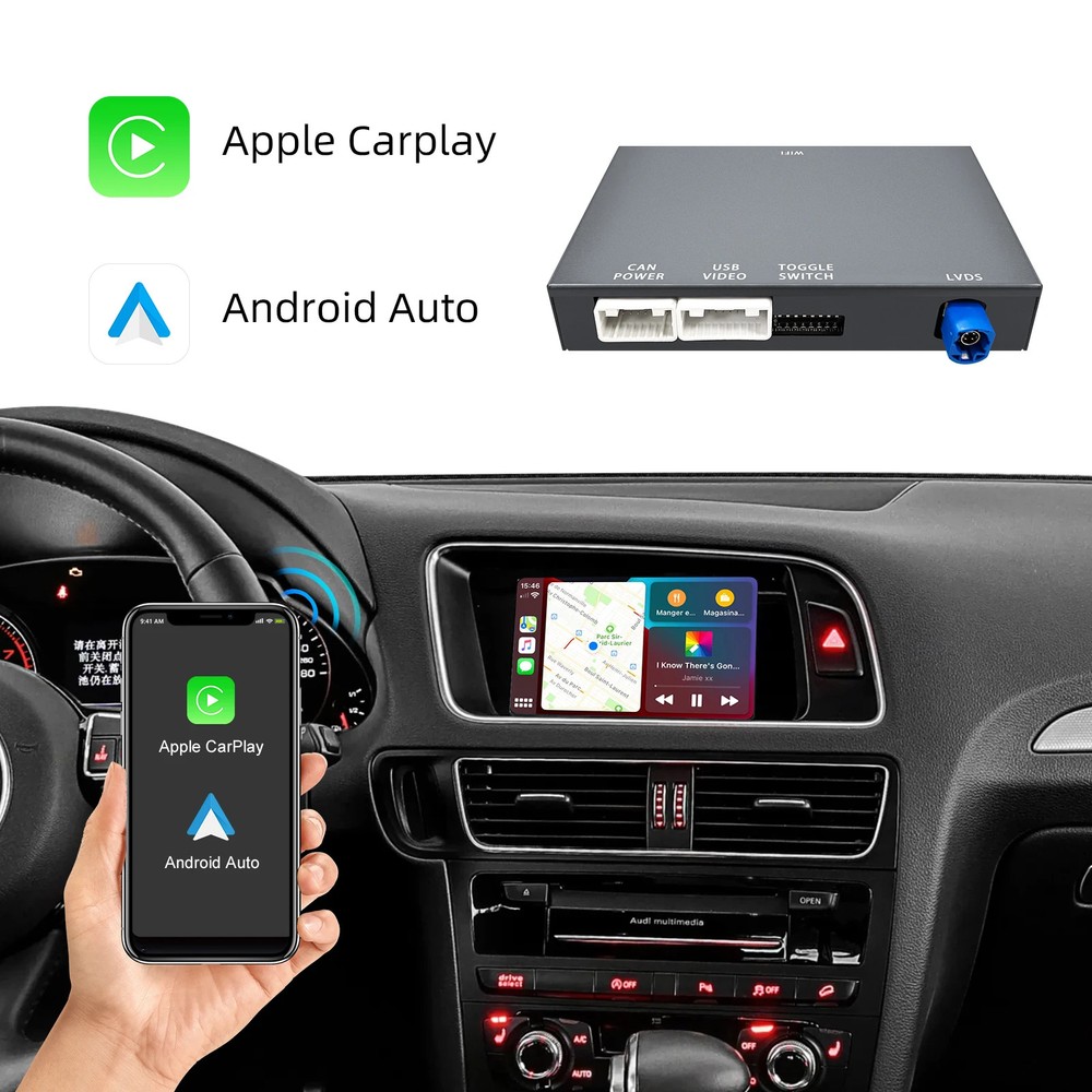 OEM Screen Wireless Carplay Upgrade Decoder Box KIT for Audi A4 A5 Q5 2008-2018
