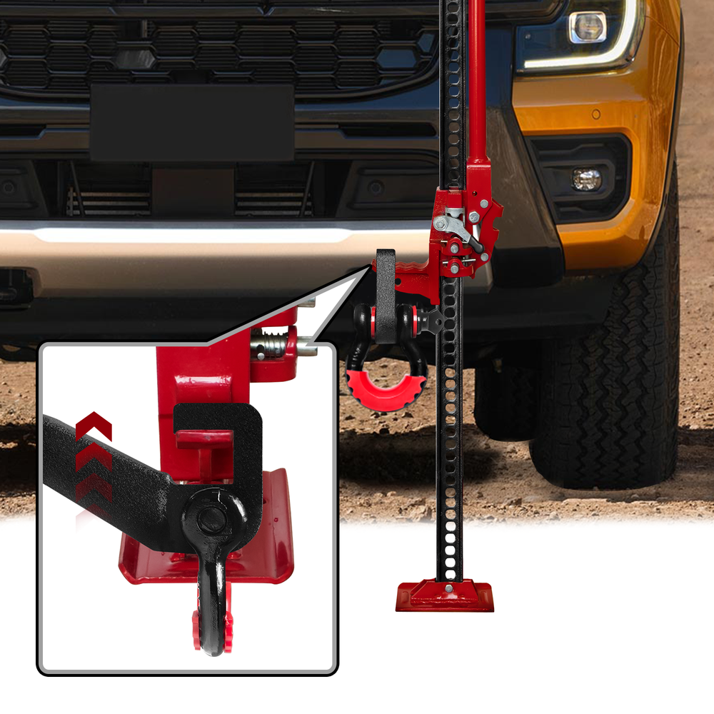 Front Tow Hook Mount Bracket Fit 2019-2024 Ford Ranger With Black D-Ring