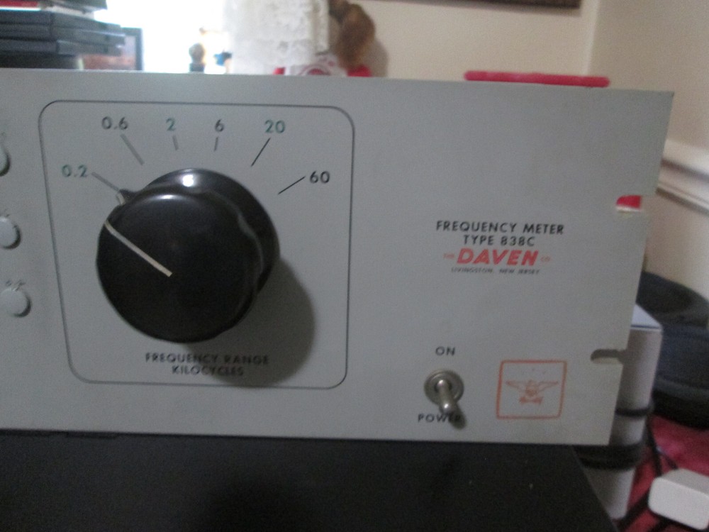 Rare Daven Frequency Meter Type 838C AS-IS Untested