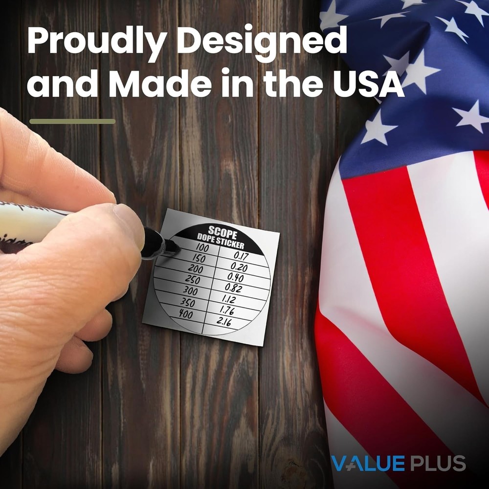 12/25 Pack Writable Scope DOPE Sticker for Long-Range Shooting- Scope Sticker Ca