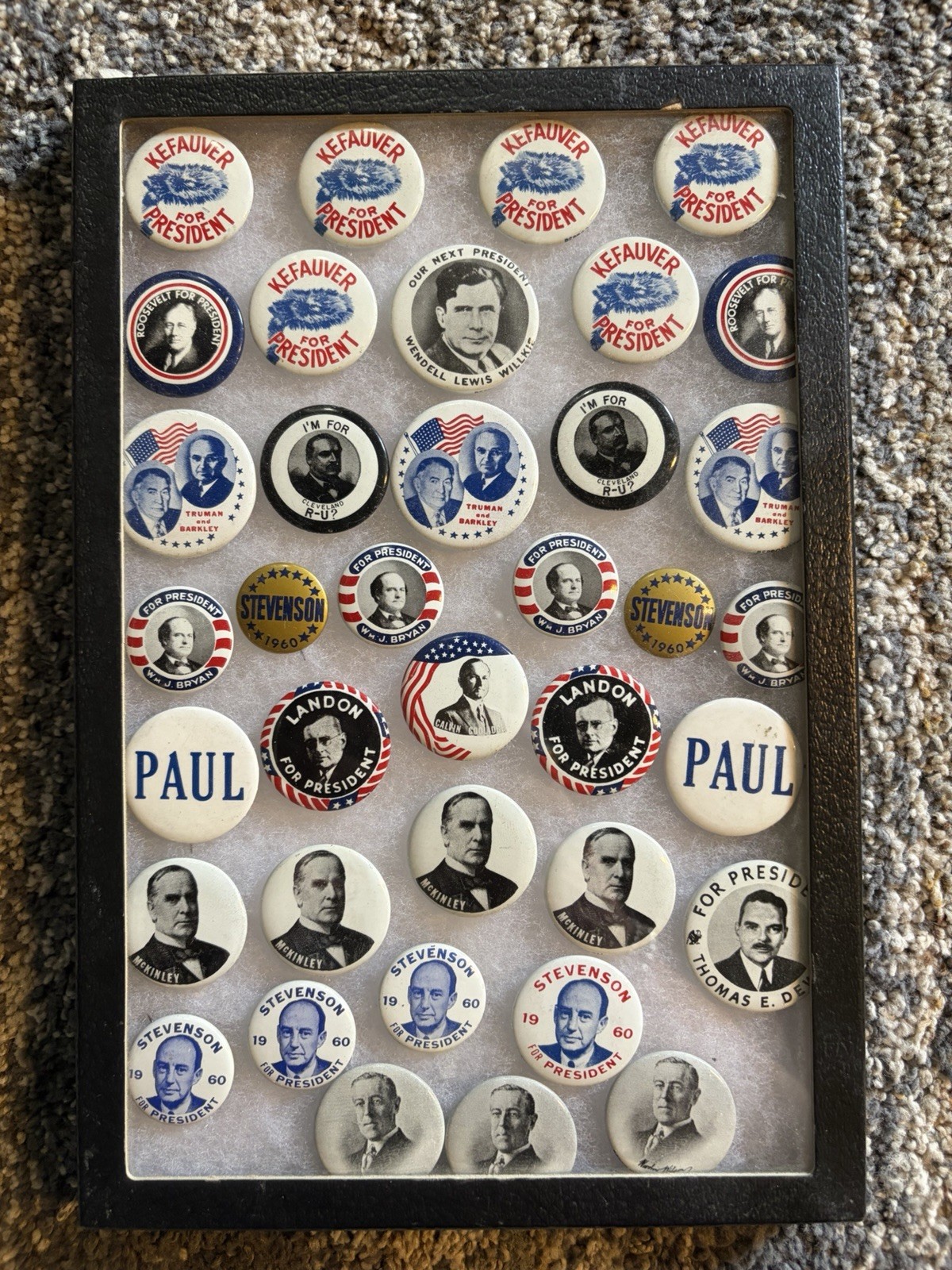 Vintage Political Pinback Button Set/collection/bundle