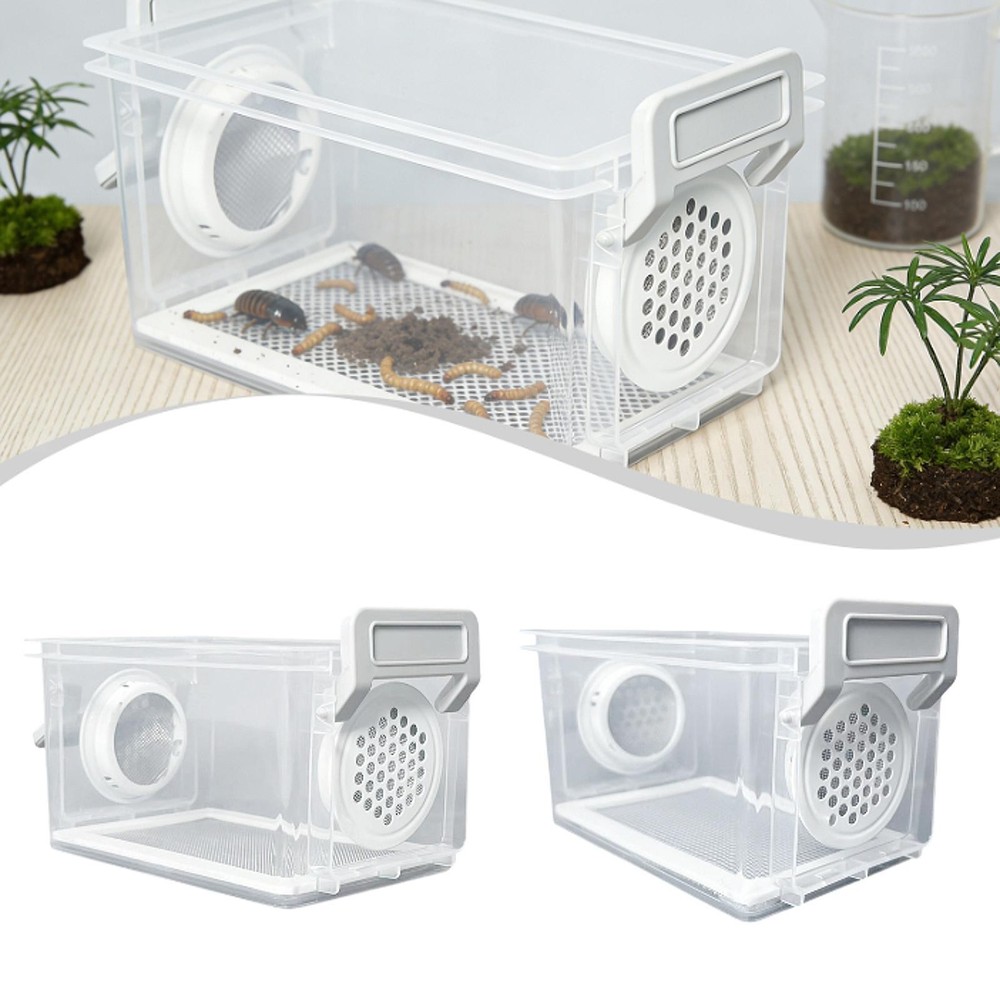 Breeding Box Roach Feeding Box Moistureproof Portable Stackable Transparent