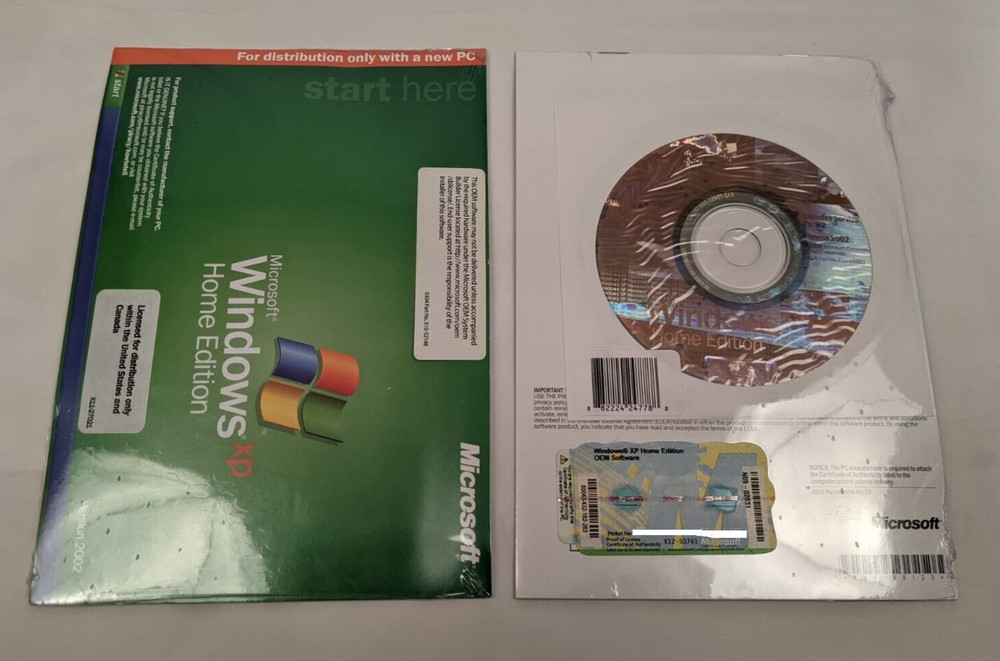MICROSOFT WINDOWS XP HOME FULL w/SP2 OPERATING SYSTEM OS MS WIN =NEW & SEALED=