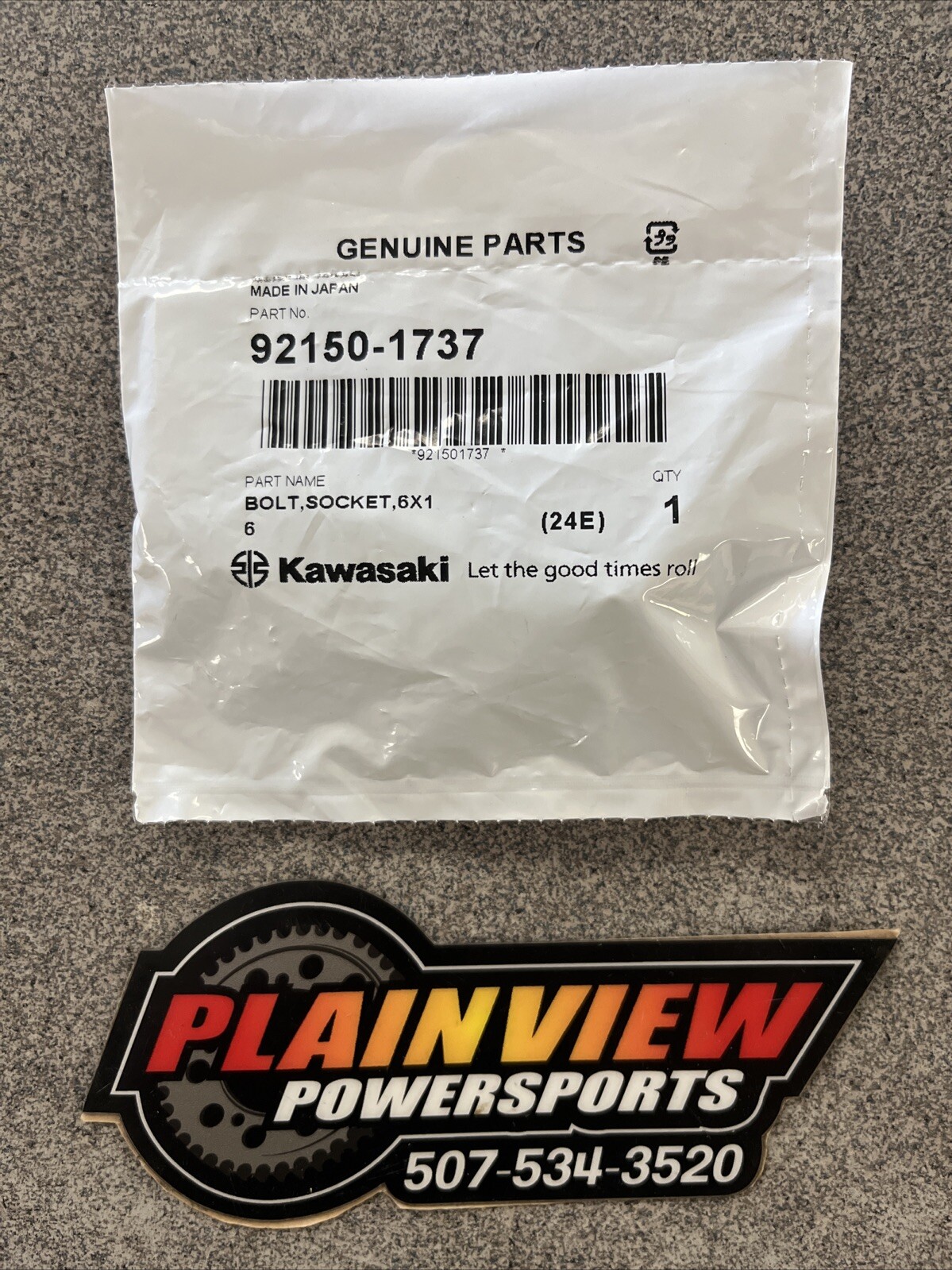 KAWASAKI OEM GENUINE KICK START LEVER BOLT 92150-1737 KX65 KX85 KX100 KX112