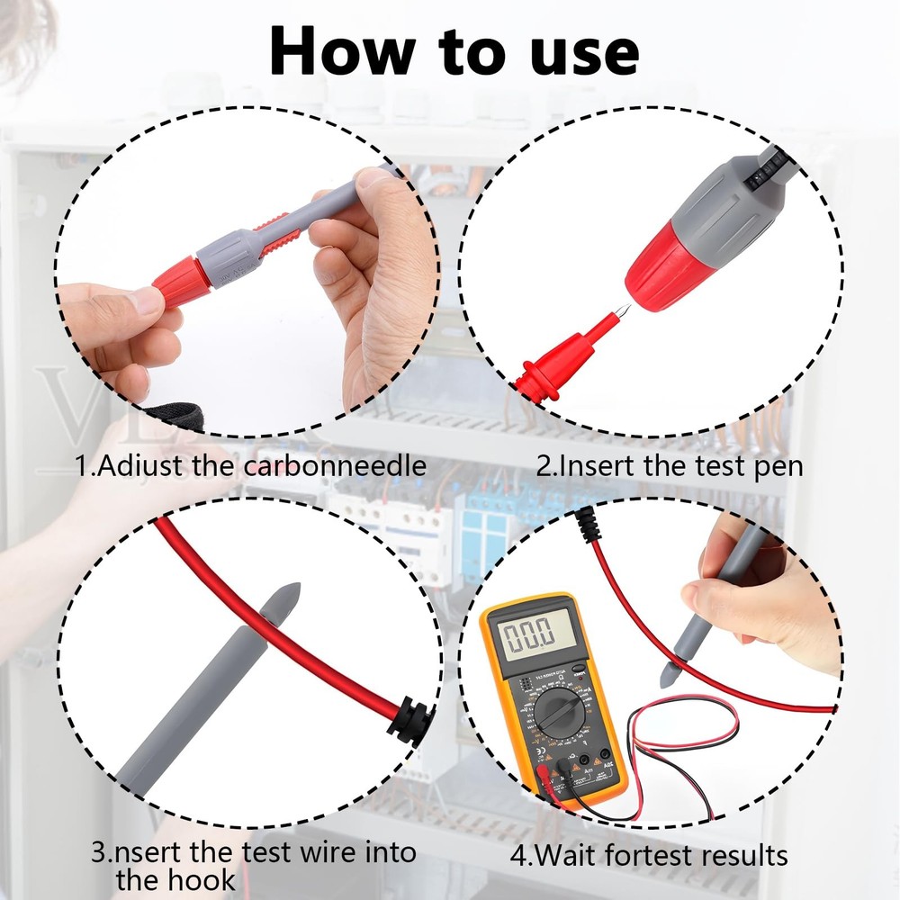 Wire Piercing Probe, Insulation Piercing Clip Set for Multimeter Voltage Test...