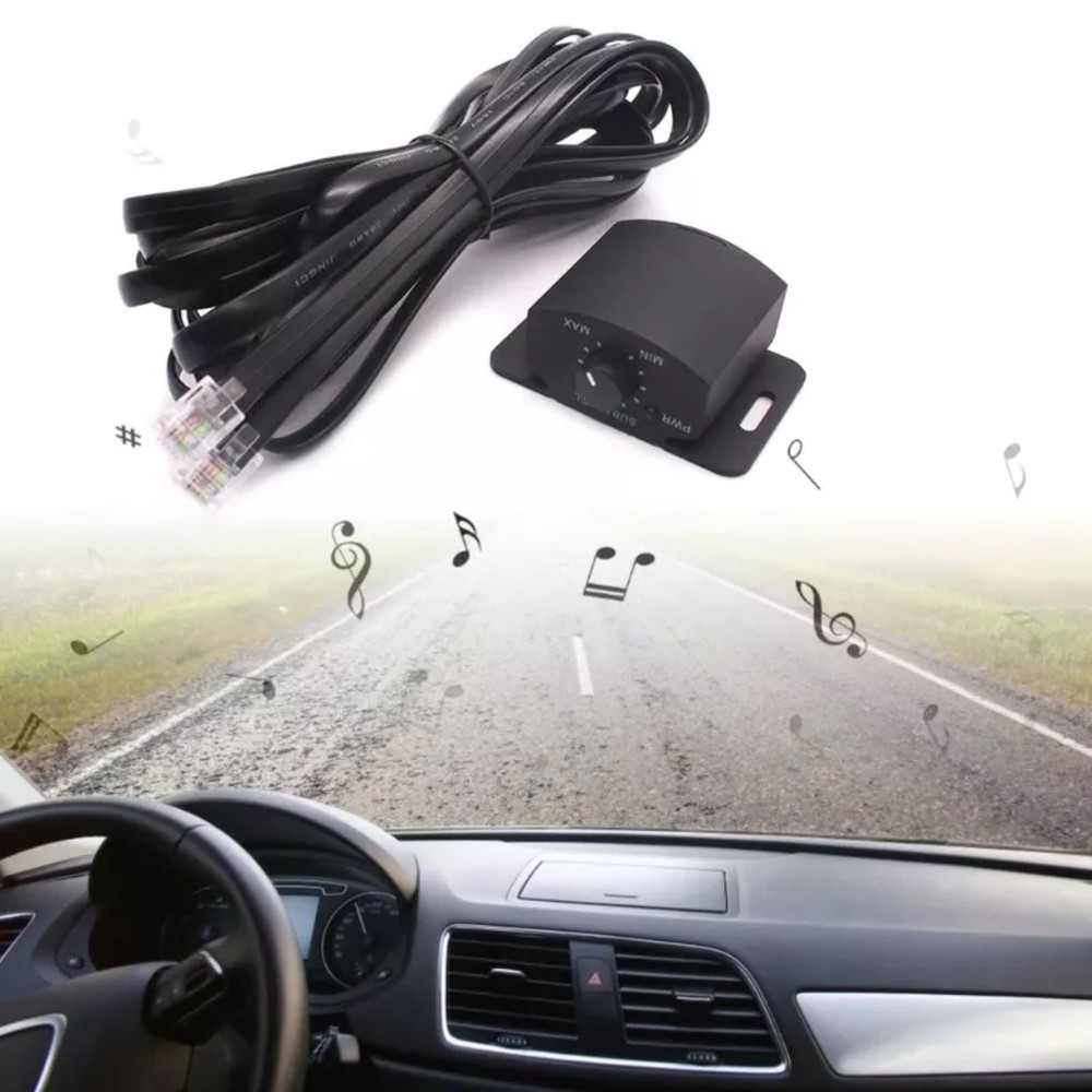 Car Amplifier Volume Remote Controller Speaker Volume Switch Converter W/ Cable