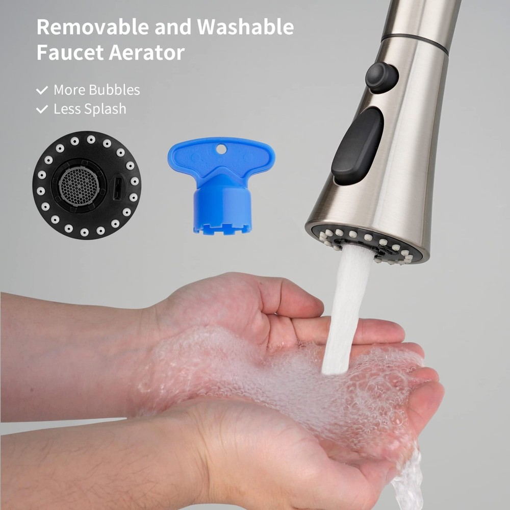 3 Modes Faucet Head Sink Sprayer,Pull Down Kitchen Faucet Head Replacement