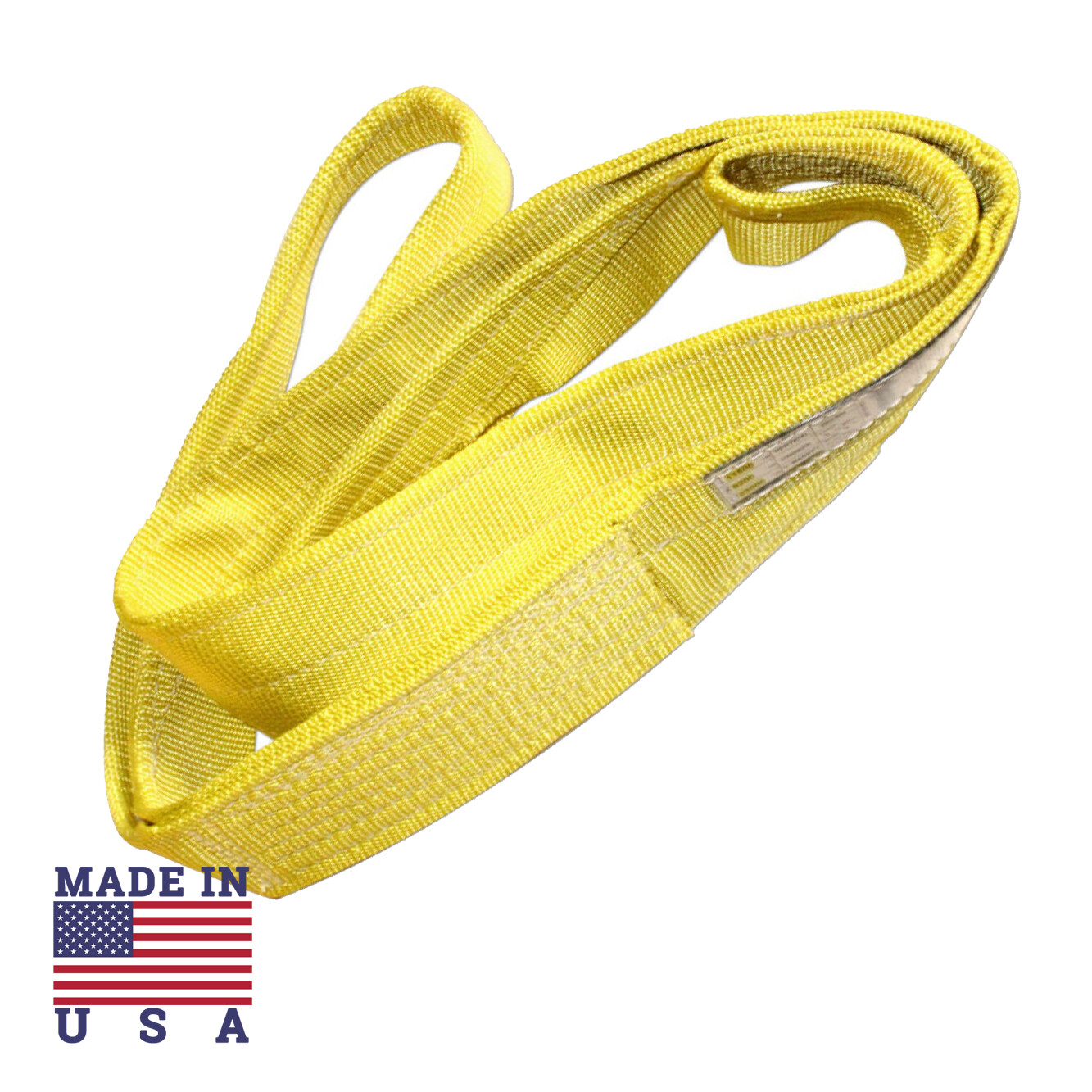4" x 8' Nylon Lifting Sling Strap Eye & Eye 2-ply USA Made Tagged Tow Pull