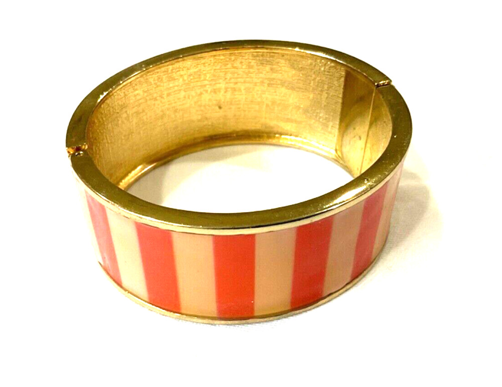 UTRA PINK STRIPED HINGED BANGLE