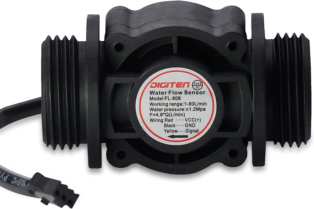 DIGITEN G1" Water Flow Hall Effect Sensor Switch Flow Meter Flowmeter Counter 1-