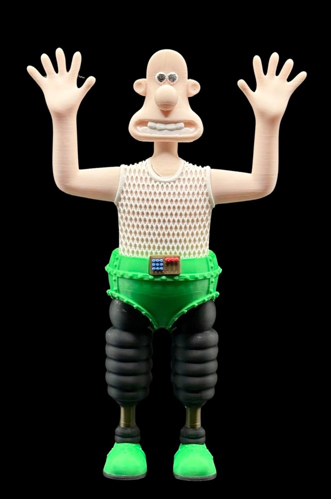 UNPAINTED Wallace & Gromit 3D Printed Model Kit 7" Tall (2-24)