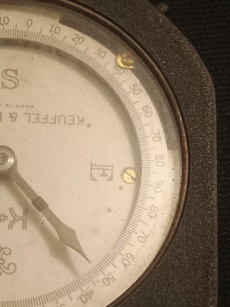 K&E Forestry Compass - Solid Metal - Keuffel & Esser Co Made In USA Clean Shape