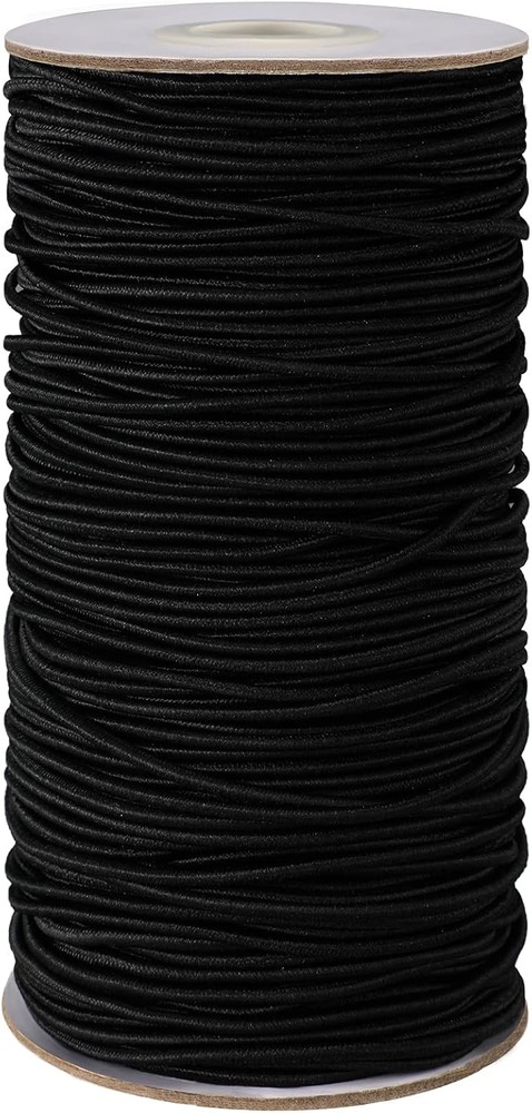 Outus 100 Yards 2 mm Elastic Cord Stretch String Beading Black