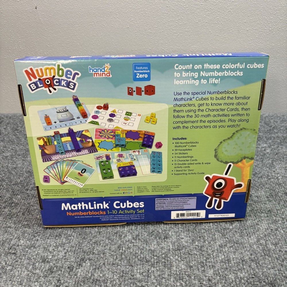 Mathlink Cubes Numberblocks 1-10 Activity Set Math Games Learning Homeschool NEW
