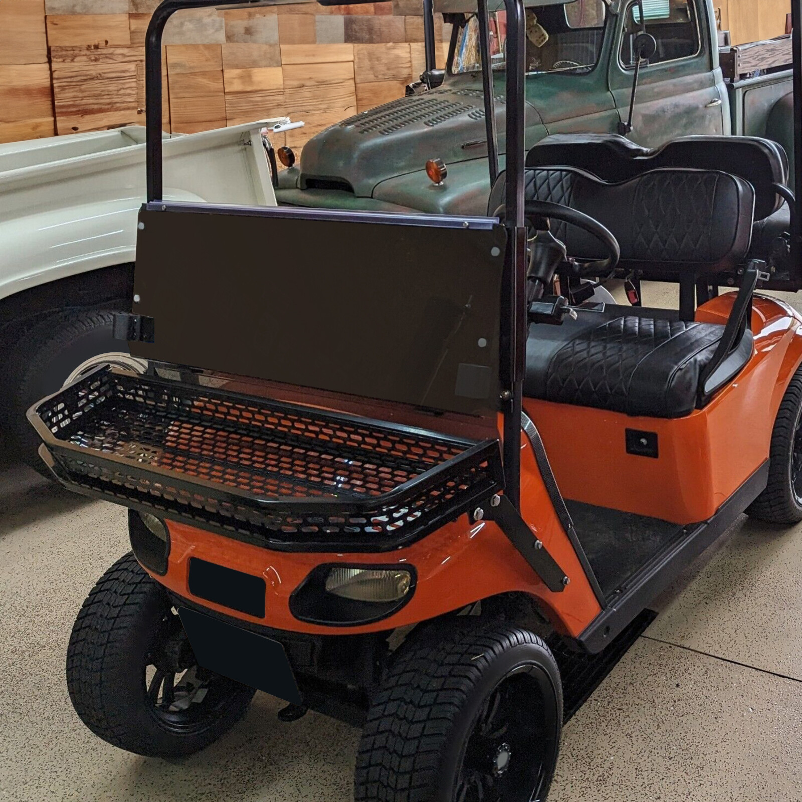 For 2014 + EZGO TXT Golf Cart Fold Down Folding Tinted Windshield W/ Hardware