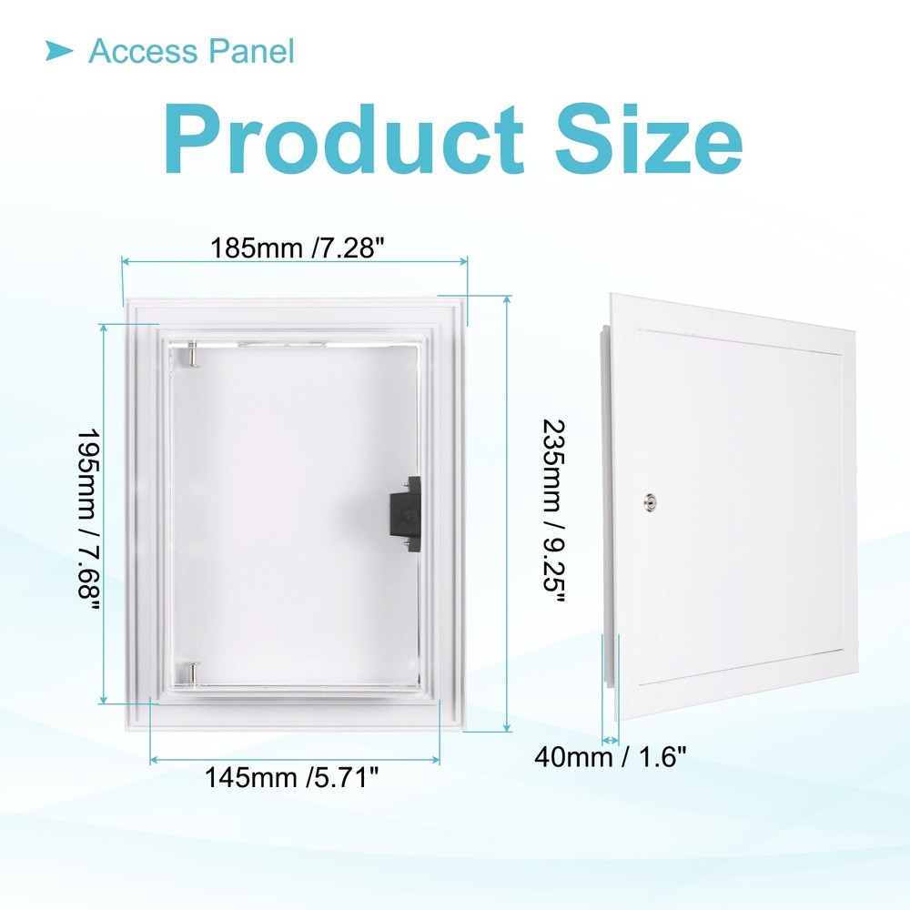 9"x7" Drywall Access Panel Wall Hole Cover Access Doors with Click Lock, White