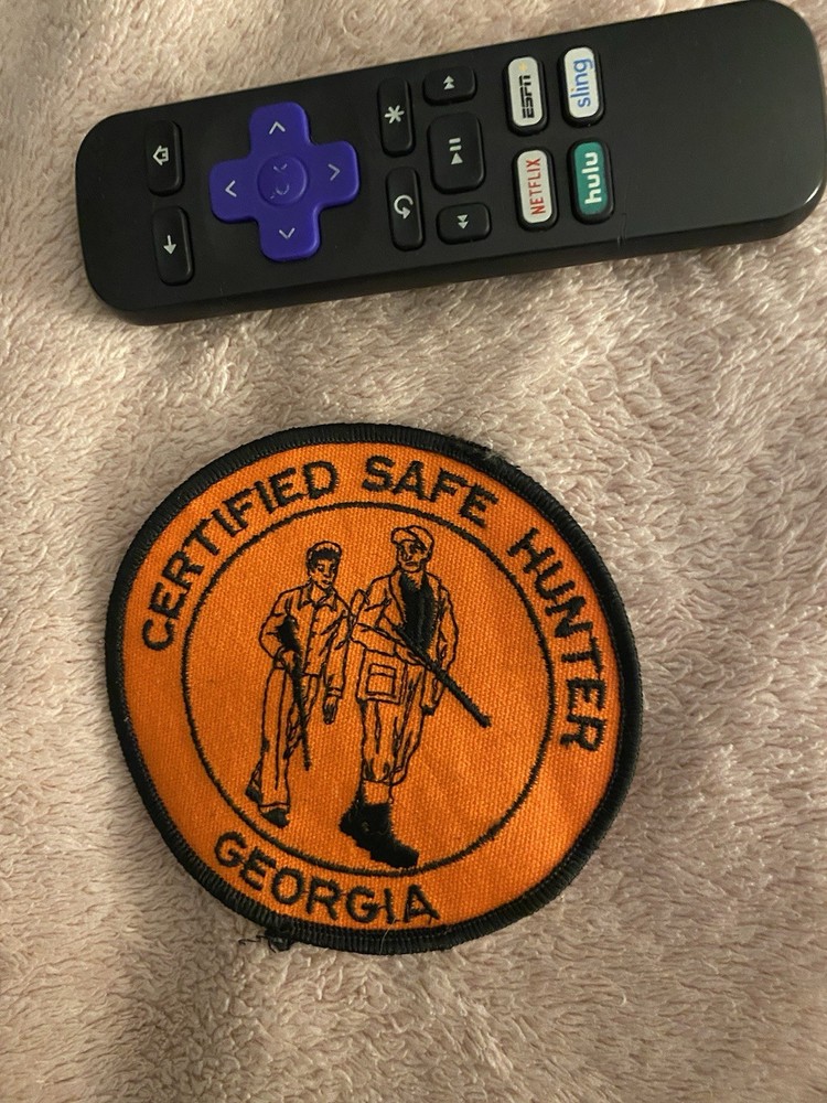 Georgia Certified Safe Hunter Patch - Never Used. Orange And Black Thread
