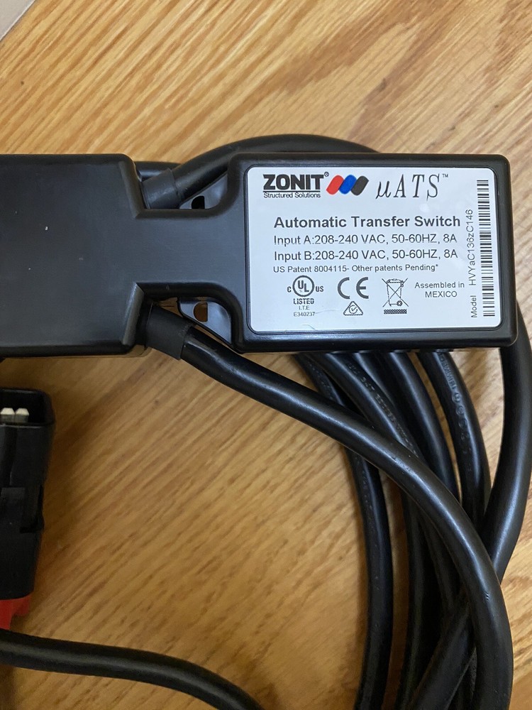 Zonit μATS1-HV Micro Automatic Transfer Switch 208-240V Single Phase Power
