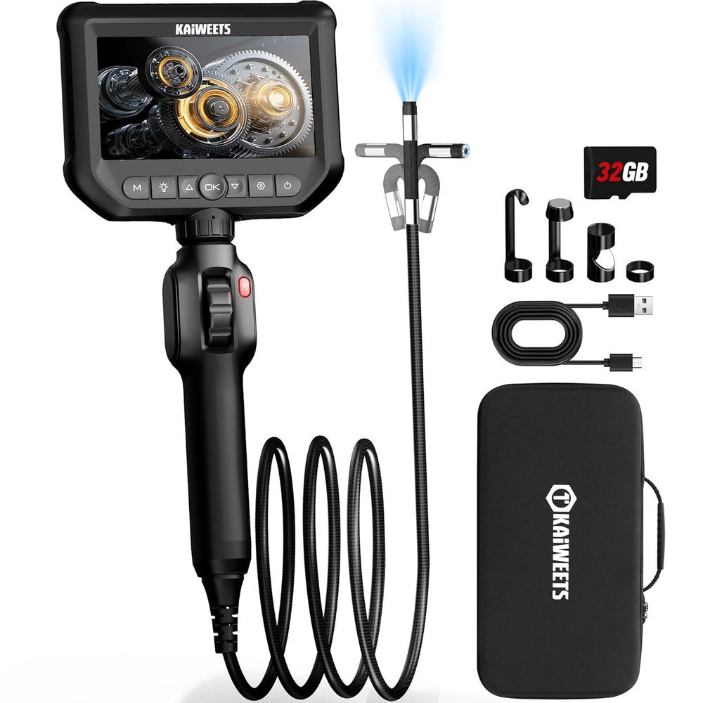 Industrial Two-Way Borescope Endoscope Snake Inspection Scope Camera with Light