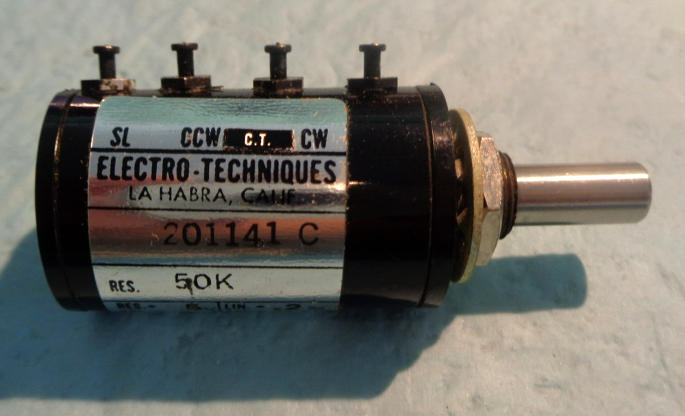 New ELECTRO-TECHNIQUES # 201141 C 50K Ω Multi-Turn or Multi Turn POTENTIOMETER