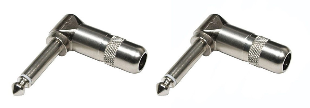(2 PACK) SWITCHCRAFT 226 1/4" Mono Right Angle Cable Mount Plug - Solder Type