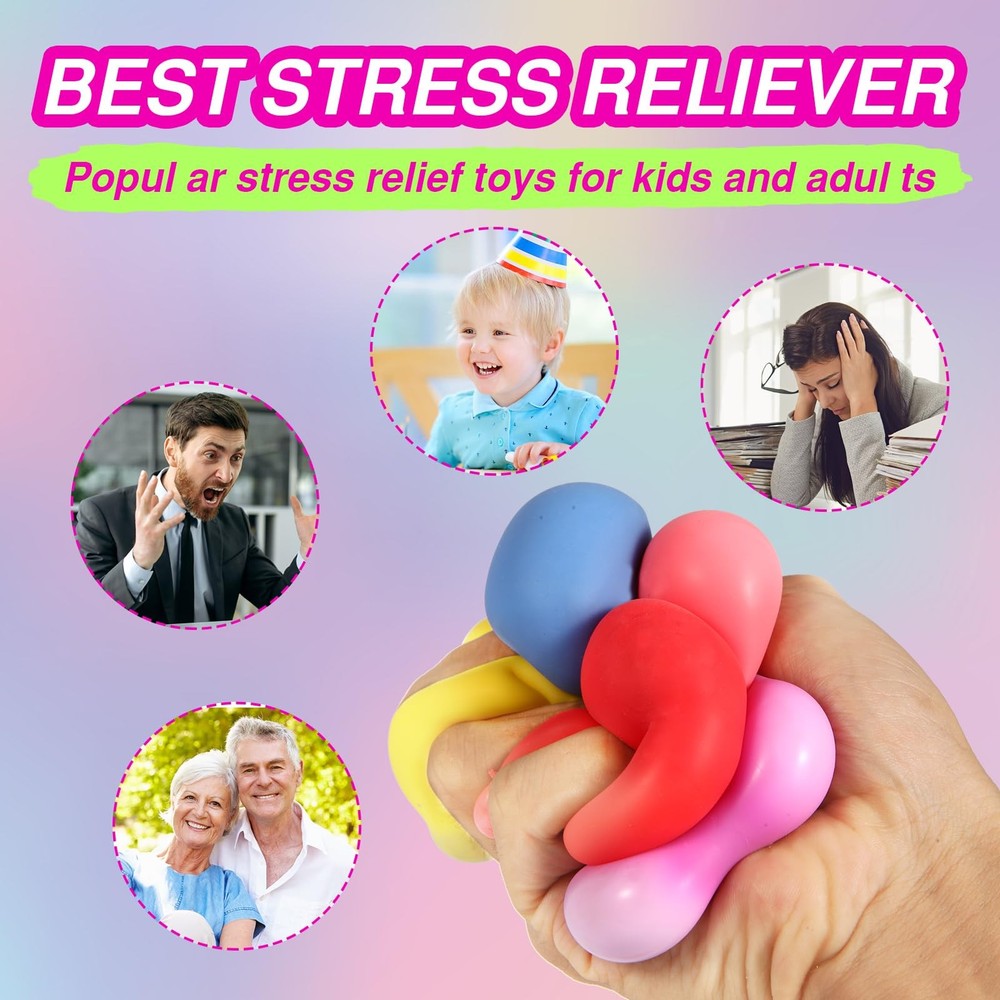24 Pack Slow Rising Stress Cube , Dough Balls Soft Fidget Small
