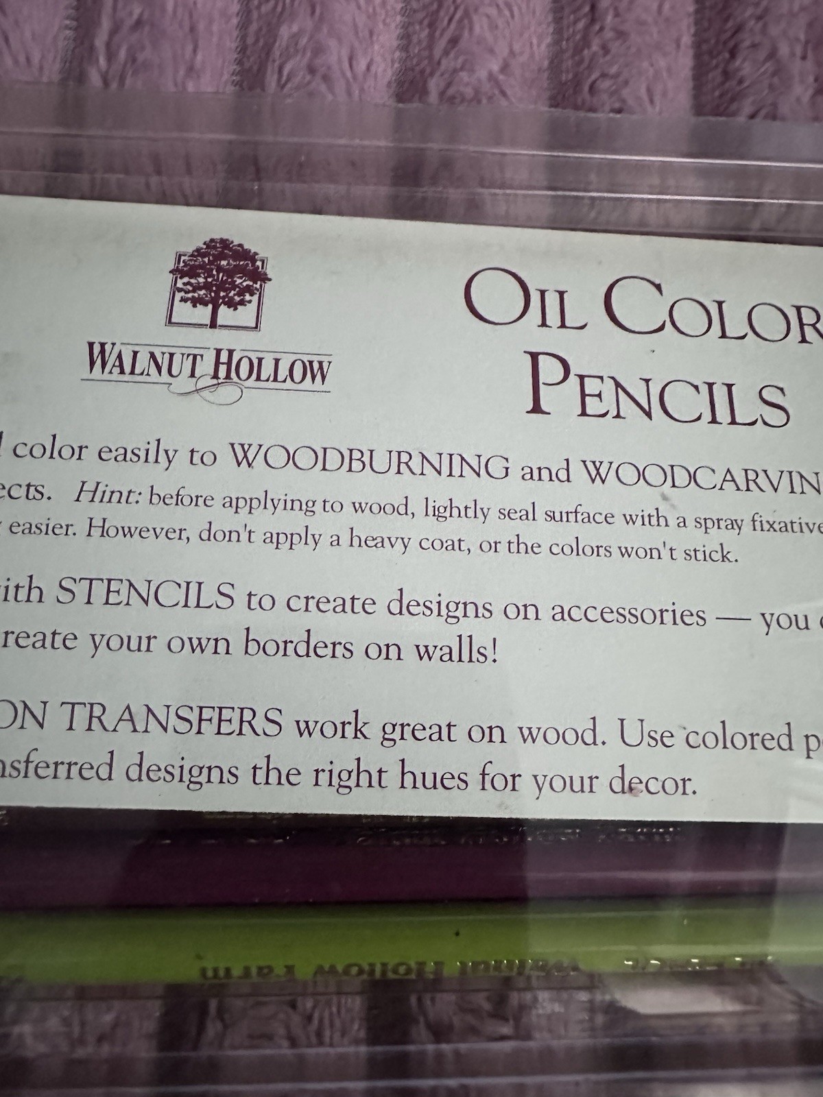 WALNUT HOLLOW OIL COLOR PENCILS 24 PACK NO 9924 NEW