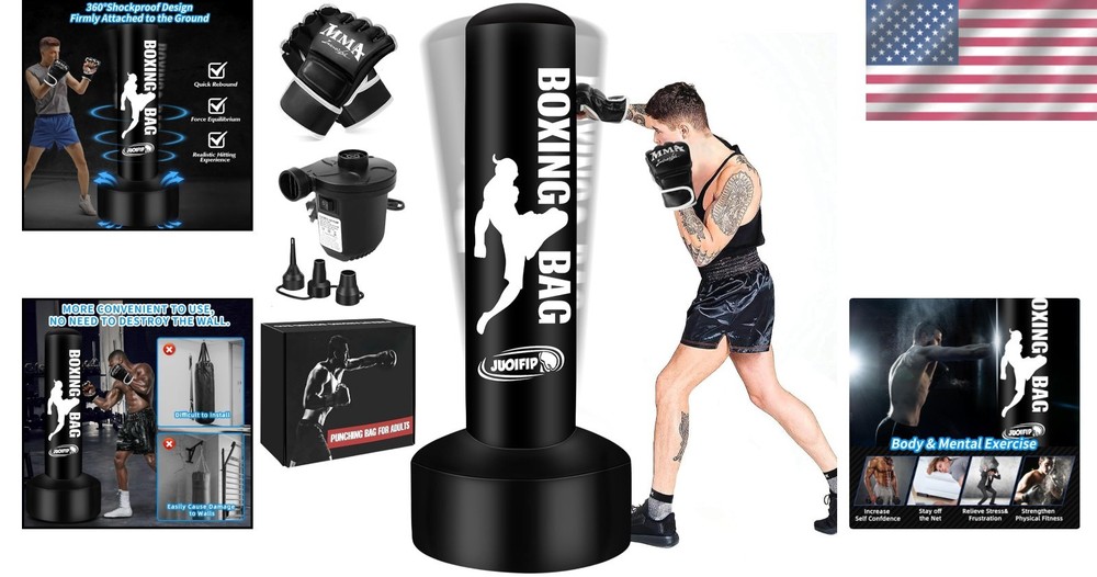 Heavy Punching Bag with Widened Base