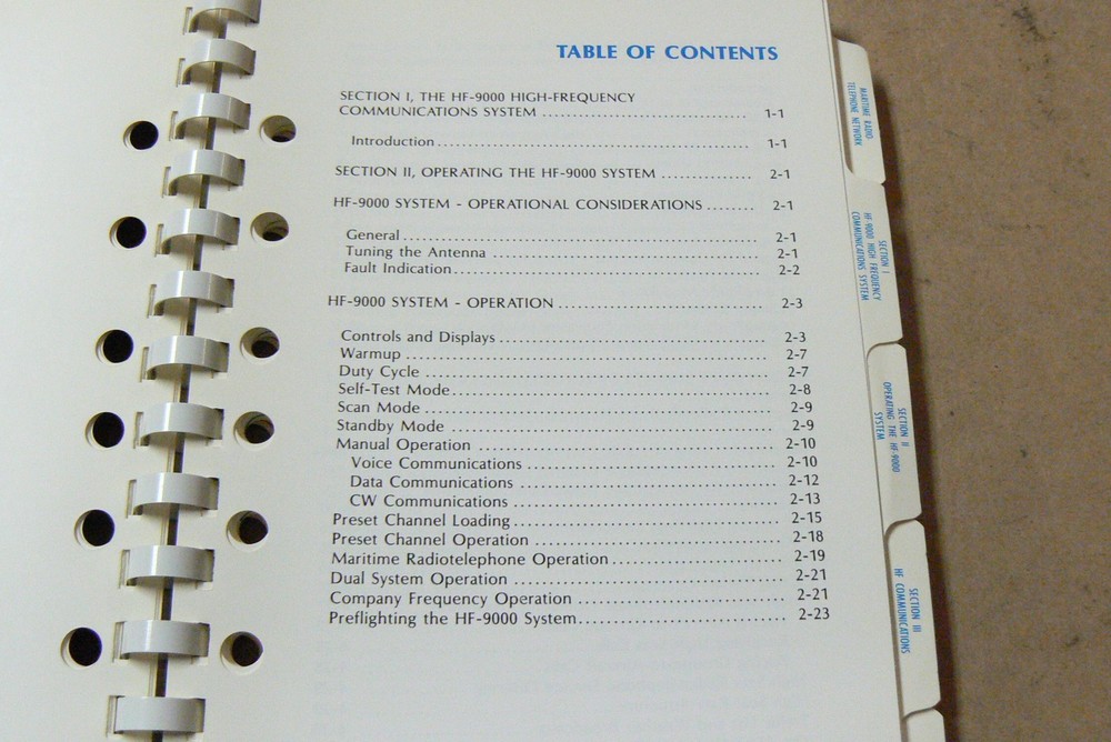 Rockwell HF-9000 High-Frequency Communications System Operator's Manual