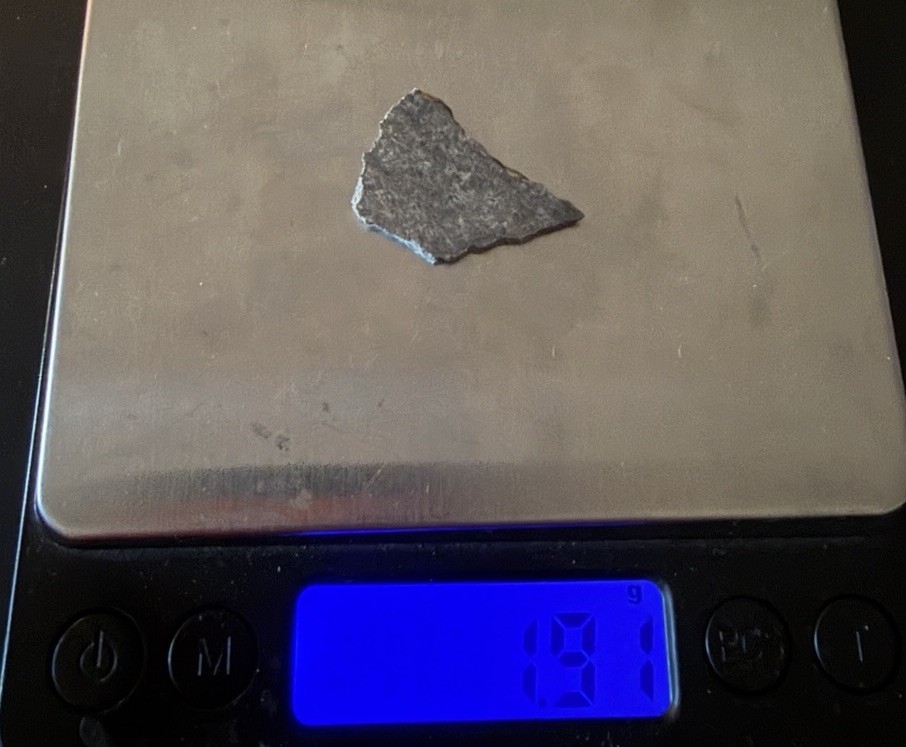 Amgala 001 Martian Meteorite Slice, Shergottite Mars Rock, Rare Meteorite, 1.91g