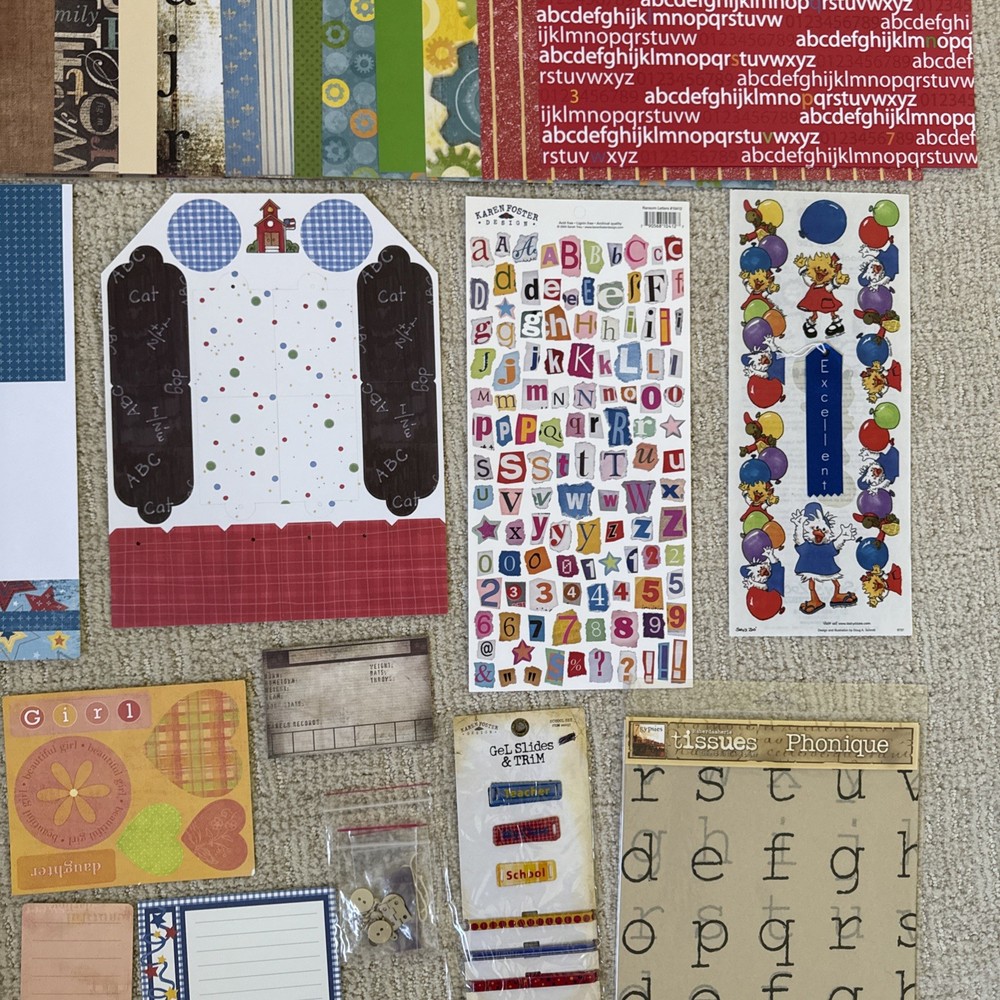 BACK TO SCHOOL Themed Embellishments Kit
