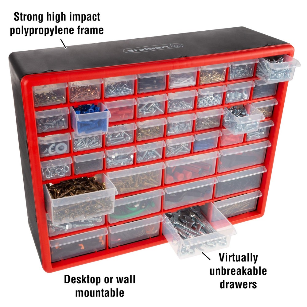 Storage Drawers-44 Compartment Organizer Desktop or Wall Mountable Container ...