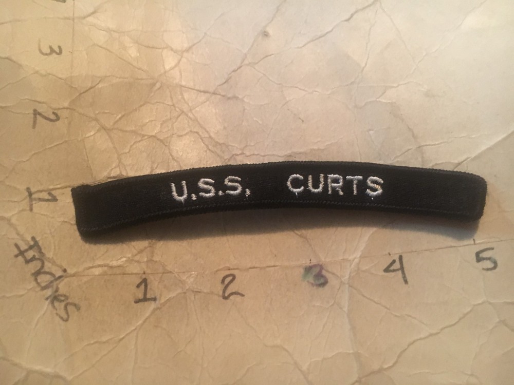 US NAVY SHOULDER STRIP TAB rocker Patch 10/12/25 USS Curts